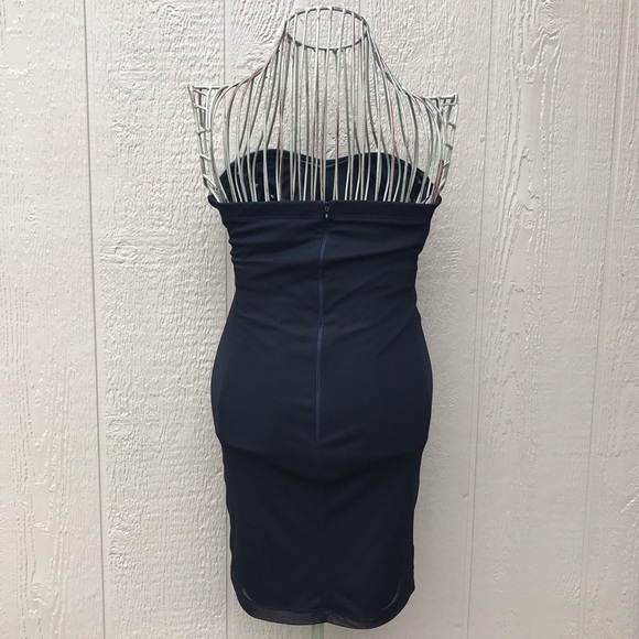 LOVE Tease Silver Black Strapless Evening Dress 3 - Picture 3 of 8